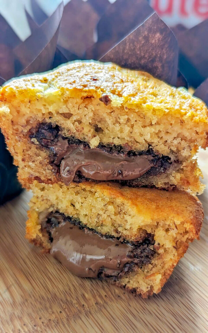 Un muffin banane Nutella très moelleux.