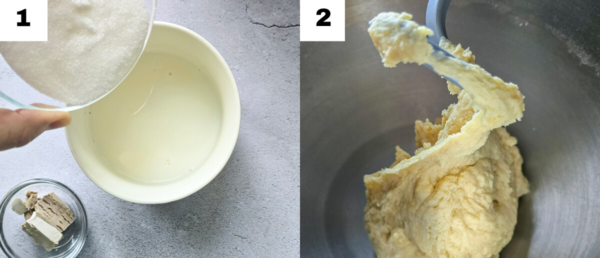 Des étapes pour faire une brioche.