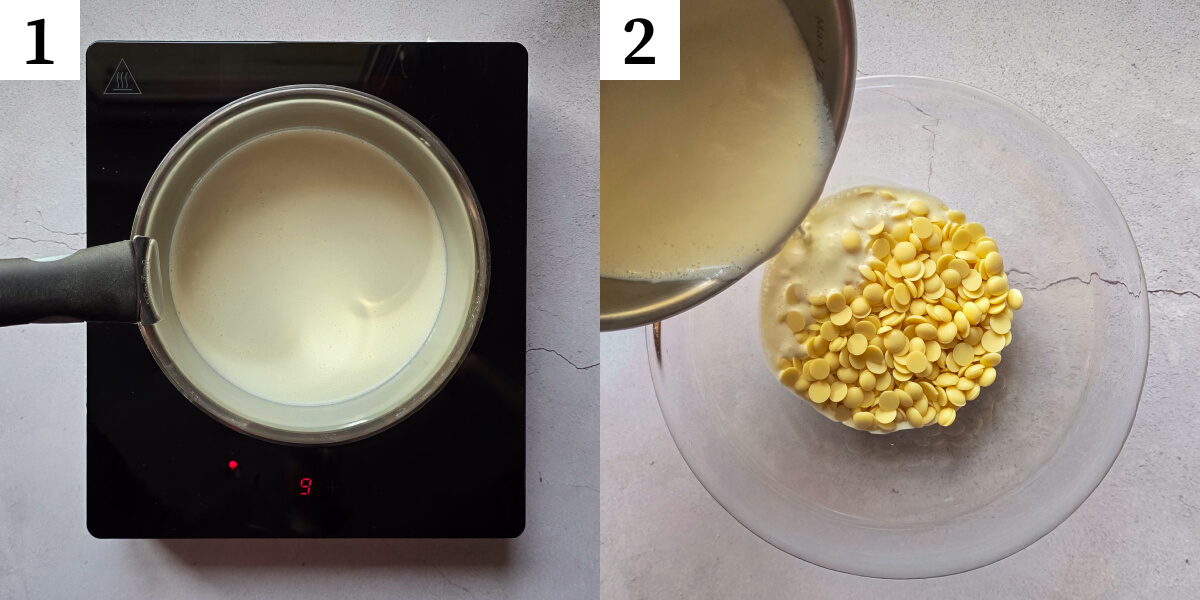 Des étapes pour faire des crèmes dessert pistache maison.