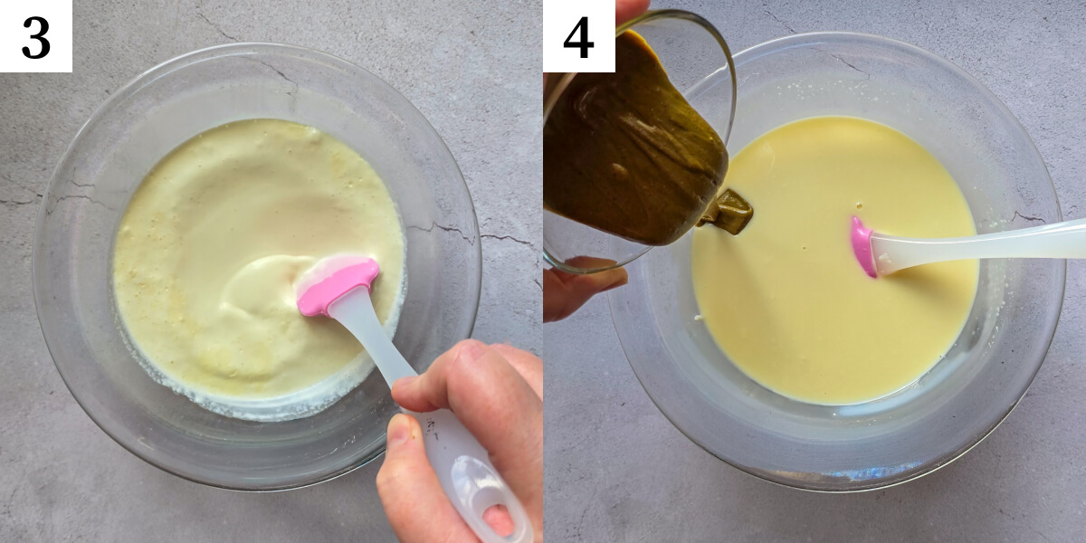 Des étapes pour faire des crèmes dessert pistache maison.