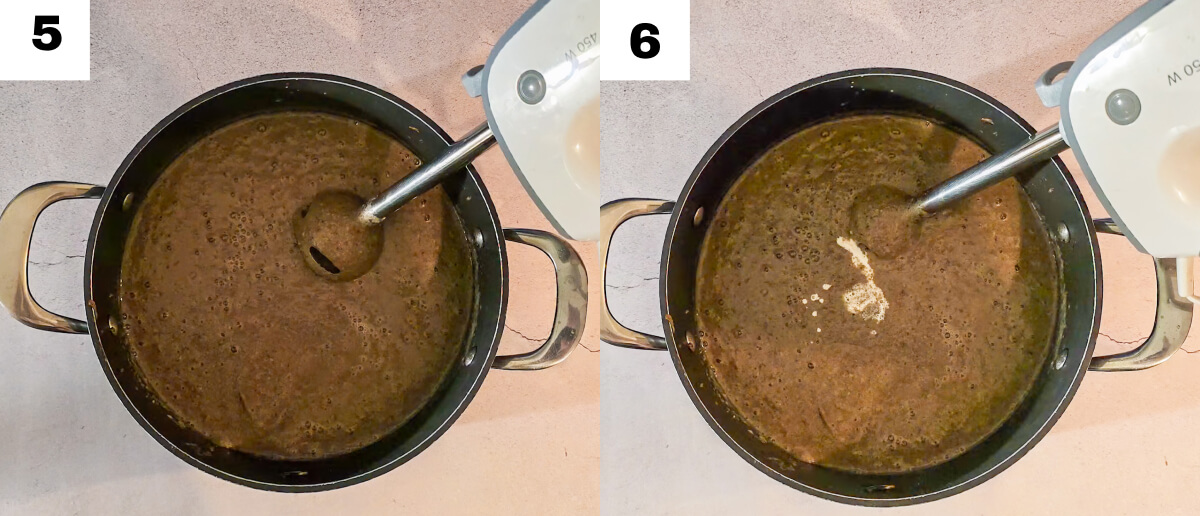 Les étapes pour faire un velouté.