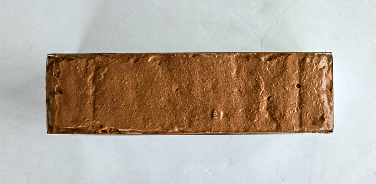 chocolate mousse in a yule log.