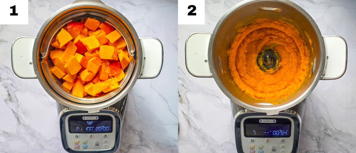 Des étapes pour faire des muffins potimarrons.