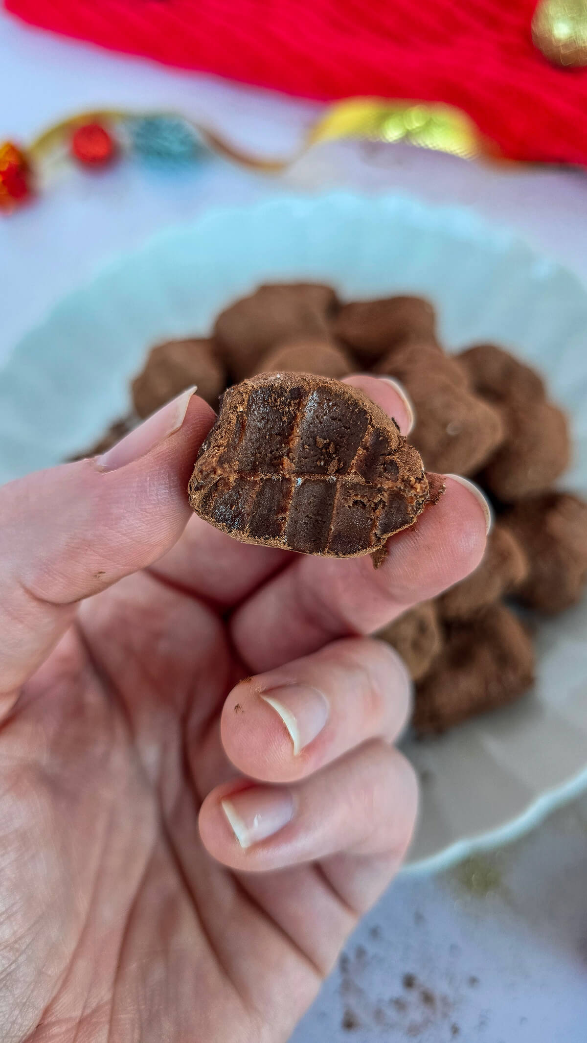 Des truffes chocolat au lait faciles.