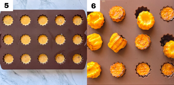 Mini cannelés salés au chorizo et comté.