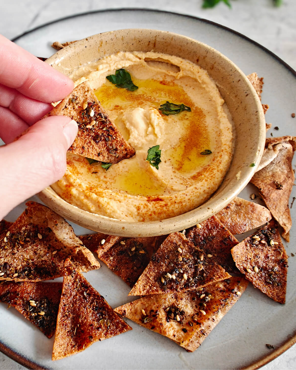 Un houmous crémeux.