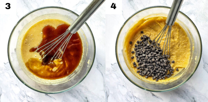 Un collage photo des étapes pour réaliser des tigrés au chocolat de Cyril Lignac.