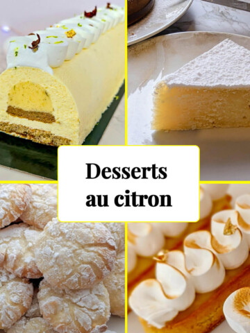 Un collage photo pour un article sur les desserts au citron.
