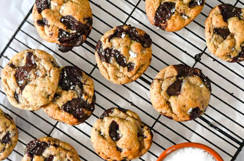 Cookies banane chocolat et fleur de sel