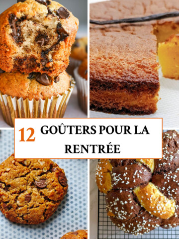Collage photos des idées de goûters pour la rentrée et l'école.